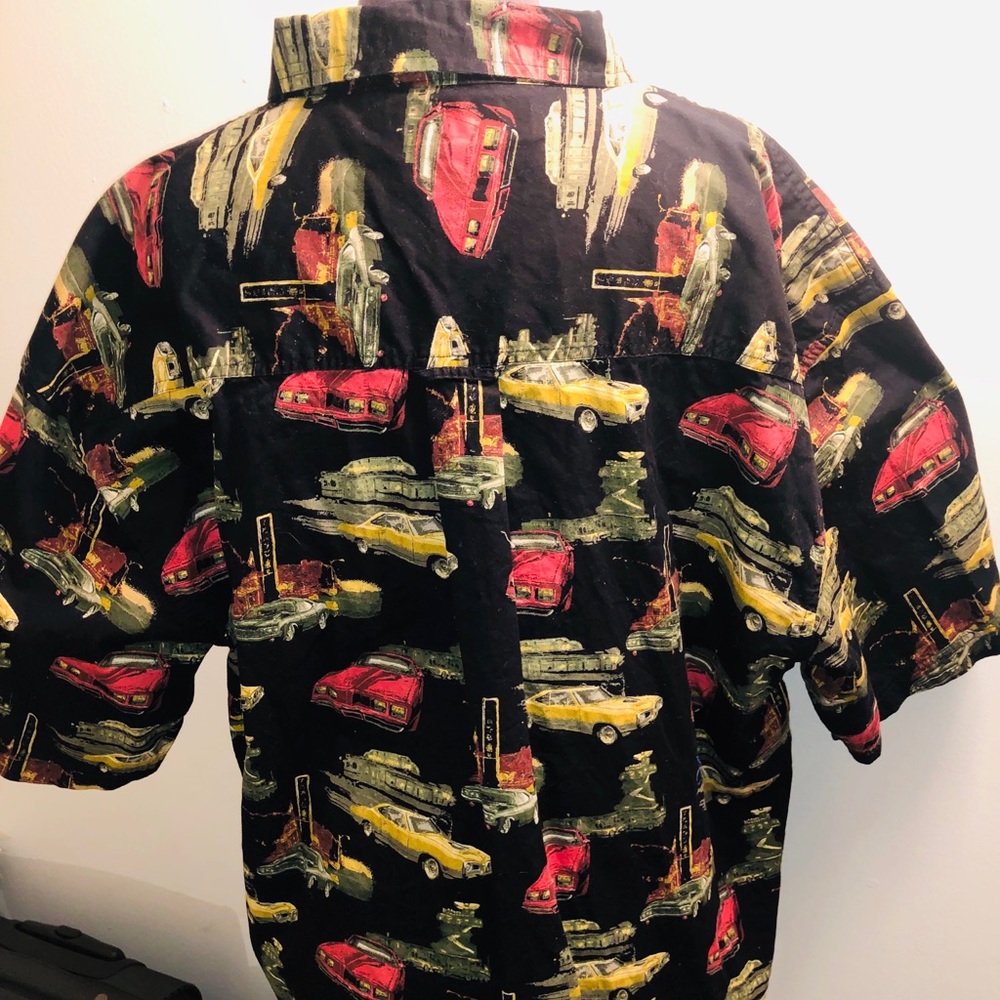 Men’s Graphic car casual shirt 2X